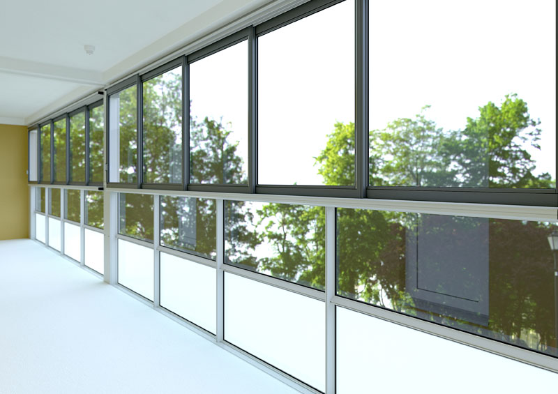 Verglaste Balkone balkon balkongeländer geländer Laubengangverglasungen Balco